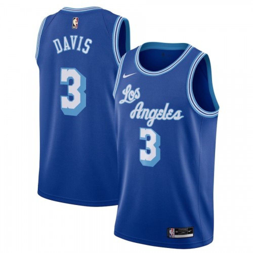 Men's Los Angeles Lakers Anthony Davis #3 Blue 20/21 Swingman Jersey - Classic Edition-Pro Kit Vault | Brand New 26/27 Sports Jerseys